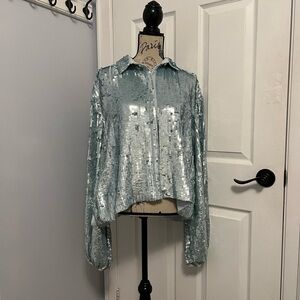 Shimmering Sequin Blouse